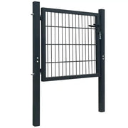 Cancello per Recinzione in Acciaio Antracite 100x100 cm 142026