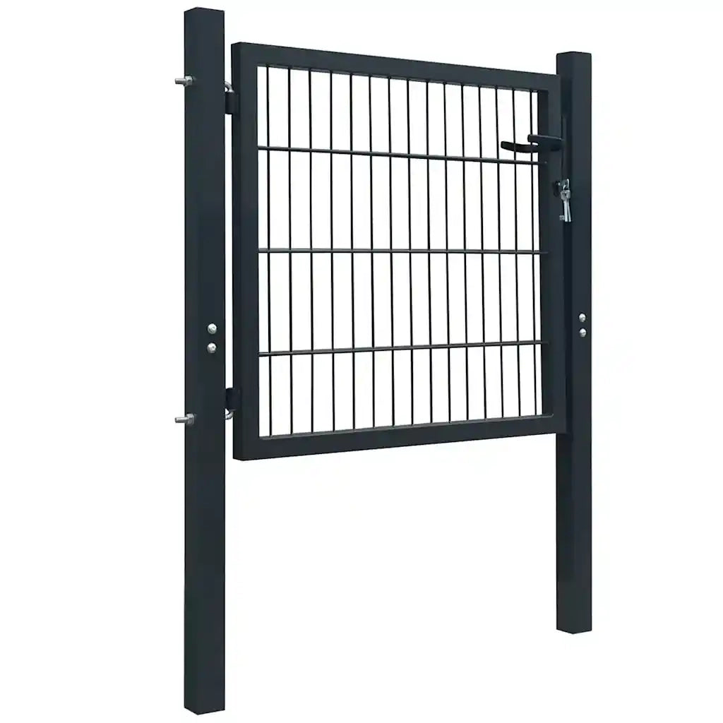 Cancello per Recinzione in Acciaio Antracite 100x100 cm 142026