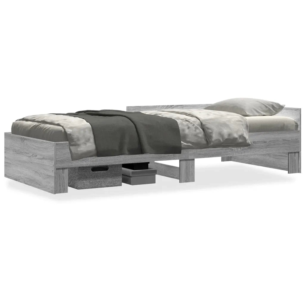 Giroletto-Struttura Letto Grigio Sonoma 90x200 cm in Legno Multistrato 324846