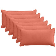Federa 6 pz HOUTEN Rosso Arancio 40 x 80 cm corduroy 918179
