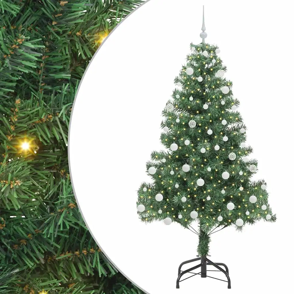 Albero di Natale | Decorazioni natalizie con 300 LED con supporto Verde 180 cm PVC