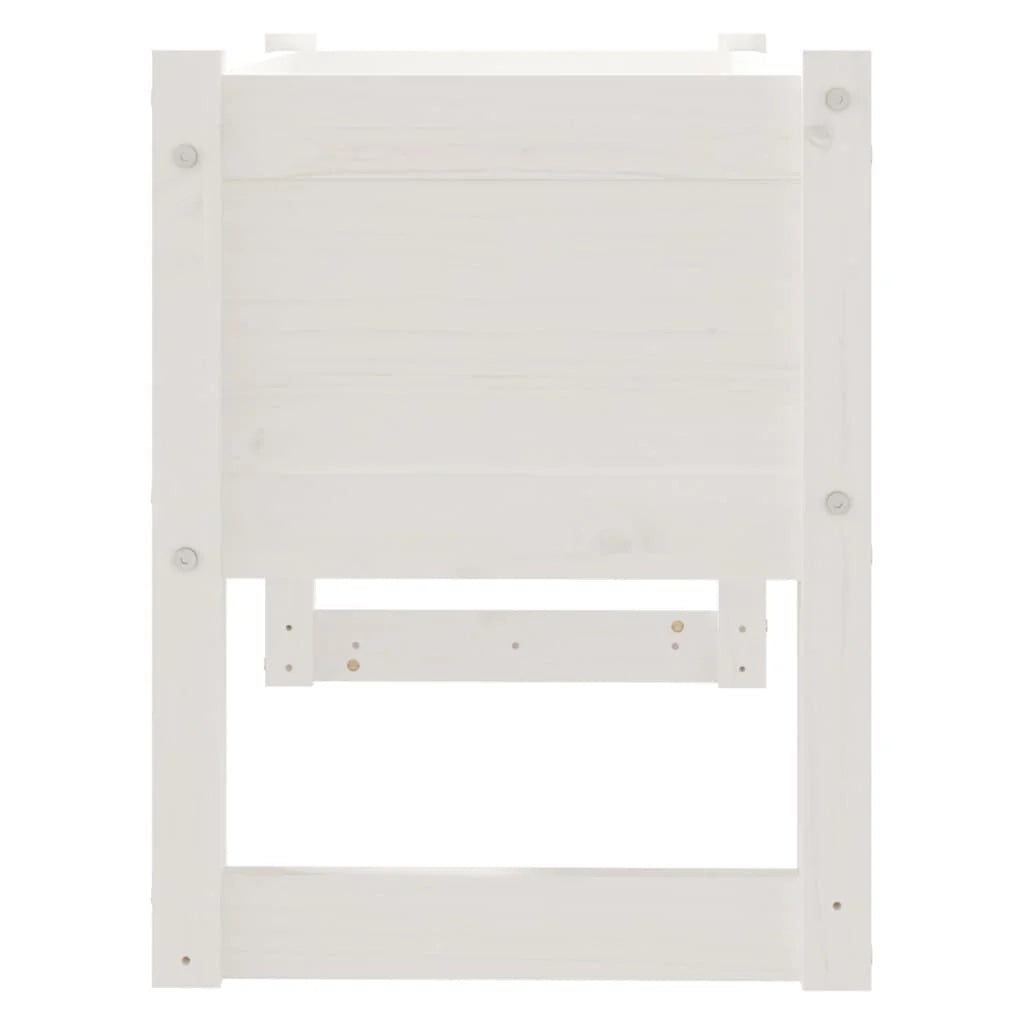 Fioriera rialzata per piante e fiori terrazza giardino 78 x 40 x 52 cm legno massello di pino bianco 02_0037854
