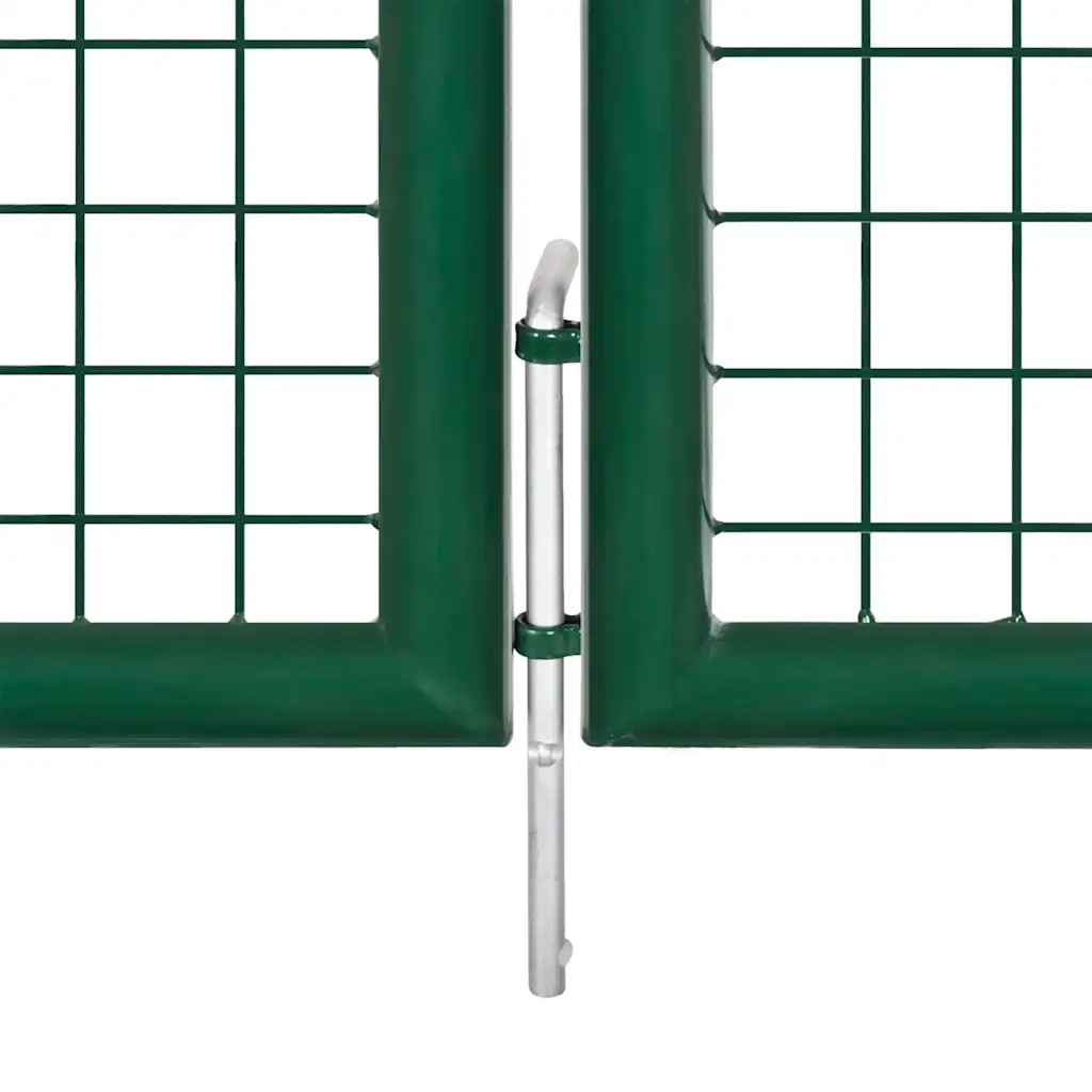 Cancello da Giardino a Rete in Acciaio 400x100 cm Verde cod mxl 53743
