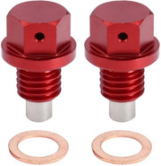 Set di Aftapplug Magnetico - Pari - Lega di Alluminio - M12x1.75 - Incluso Imballo - Installazione Facile - Aftapplug