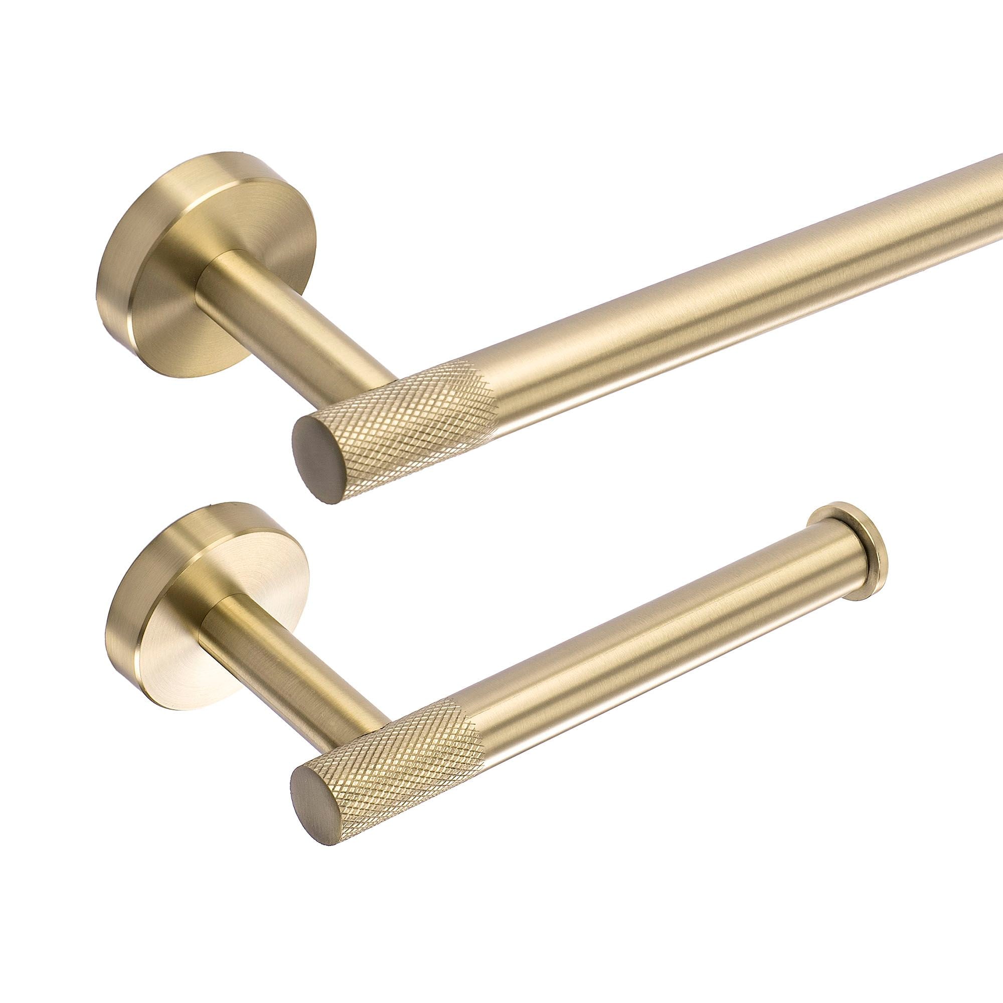 Set Accessori Da Bagno Grid Brush Gold 4 Pezzi