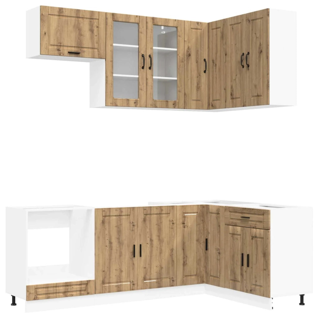 Unità Cucina PORTO 8 pz Rovere Artigianale Legno ingegnerizzato 3438496