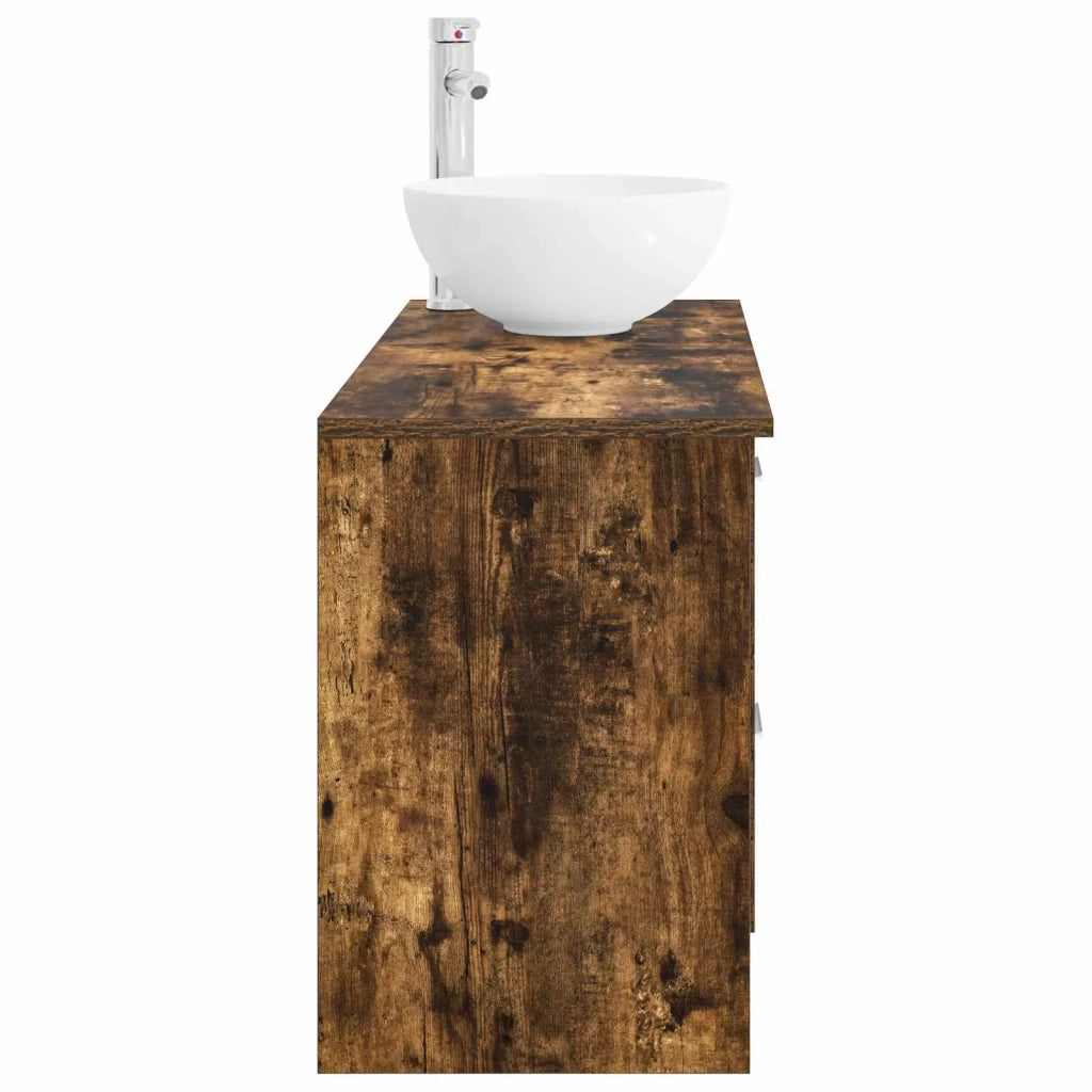 Set di mobili per il bagno 2 pcs Rovere Fumo 3403868