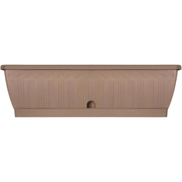 Jardiniere - GARDEN ID Terraflor - Tortora 60 cm - Durabilità - Riserva d'acqua - Riciclato e riciclabile al 100% - Volume per le piante.