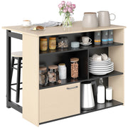 Set bar con tavolo pieghevole e sgabelli ¨C zephmum ¨C nero+rovere 116x70x89,5cm