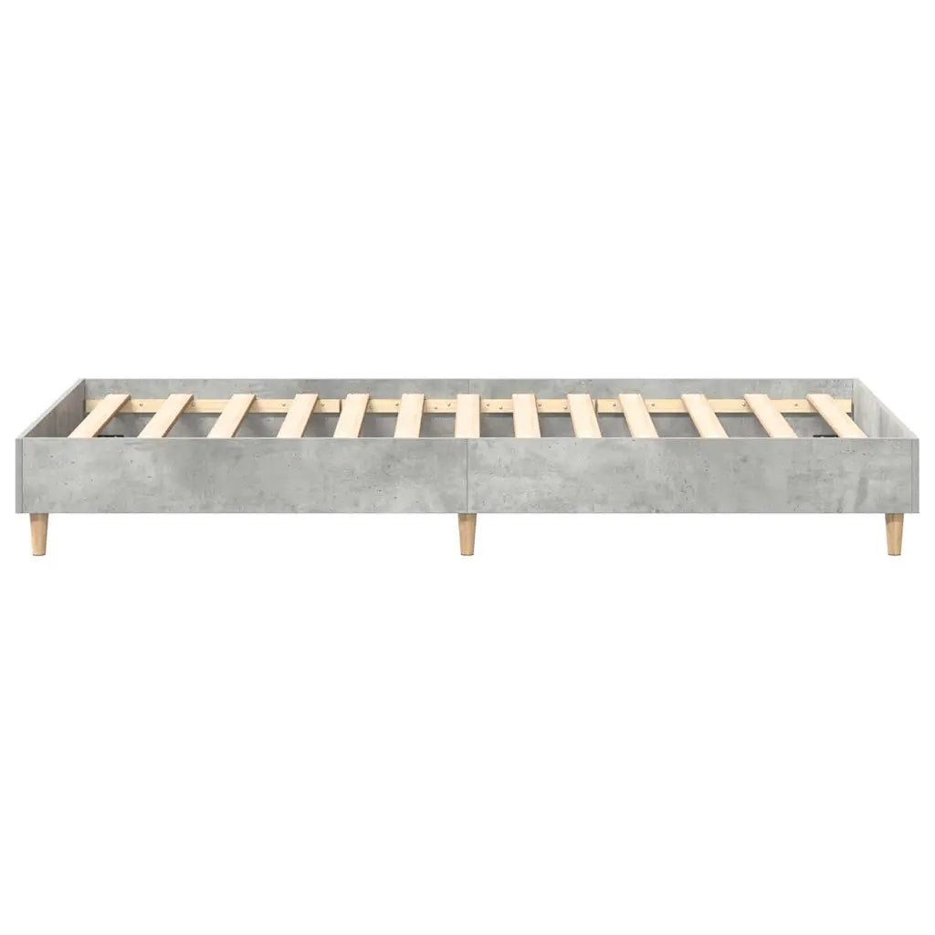 vidaXL Giroletto senza Materasso Grigio Cemento 90x190 cm Truciolato