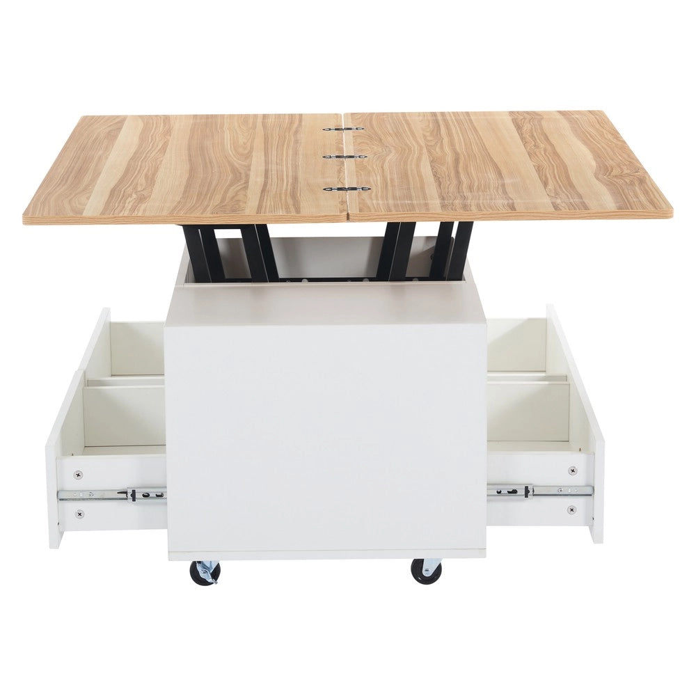 Tavolino da Salotto Regolabile con 4 Cassetti e Ruote ¨C MINIMAL ¨C 100x50x47,5 cm