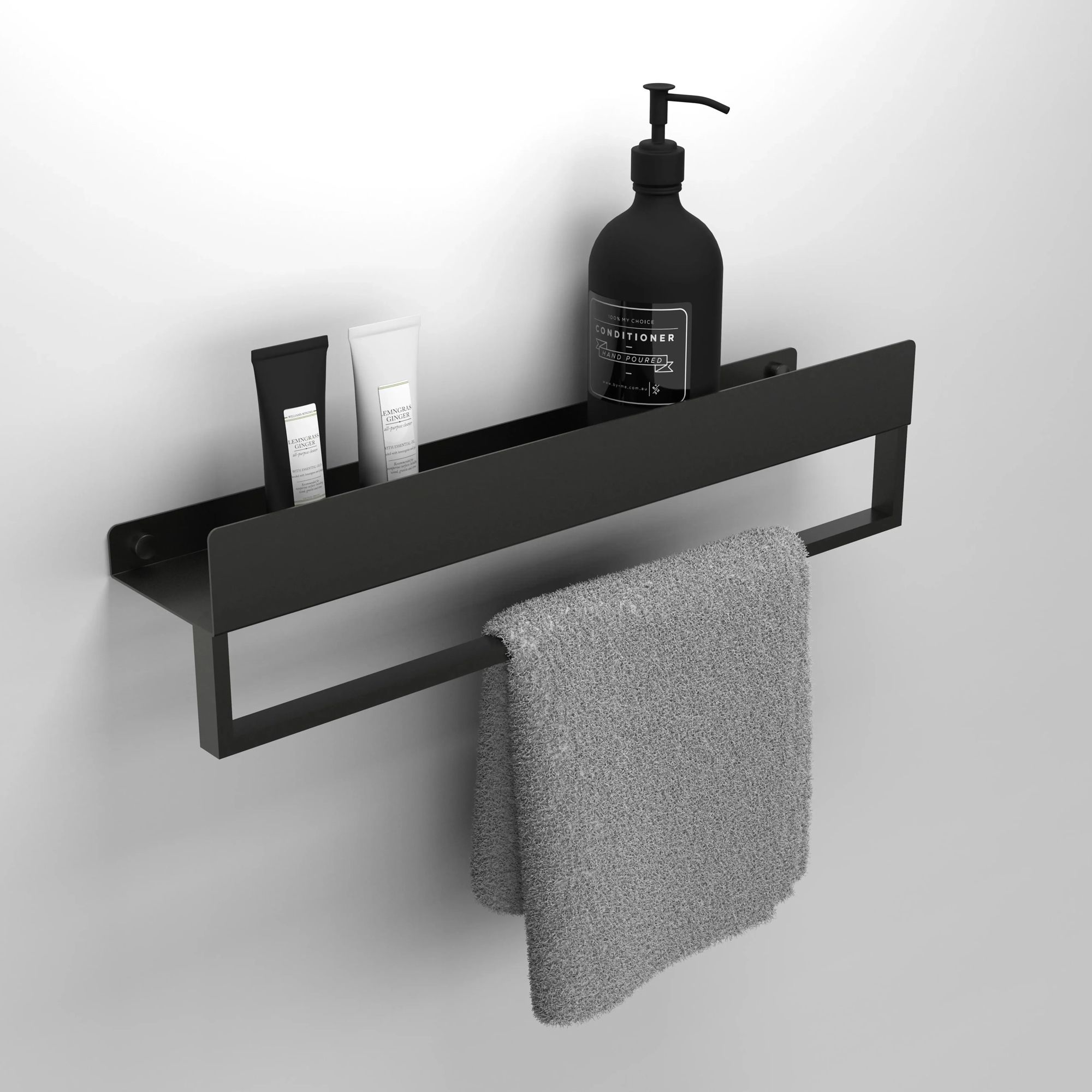 Mensola Da Bagno Sf01 45cm Black Matt