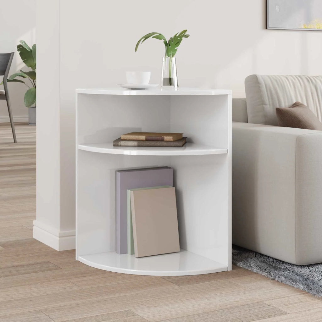 Tavolino Bianco Lucido 39,7 x 39,7 x 60 cm Legno ingegnerizzato 891134