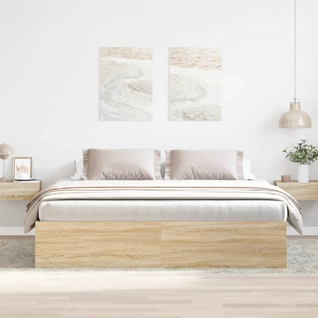 Letto matrimoniale | Letto per adulti | Giroletto Rovere Sonoma 180x200 cm Super King