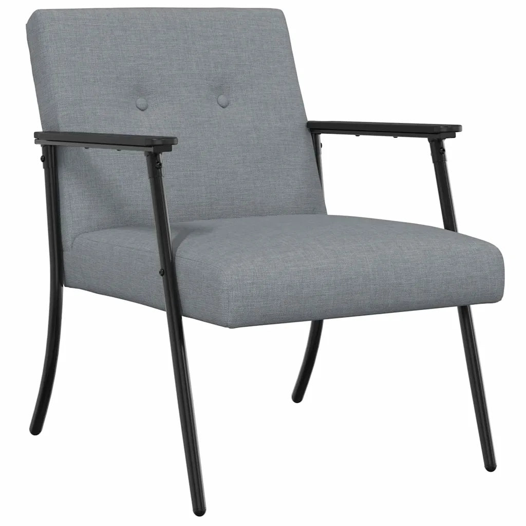 Poltrona-Divano Sedia-Poltroncina Grigio chiaro Tessuto 263469