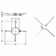 Inox mono parete aisi 316 fascet ta di centraggio d.150 ino b08xb