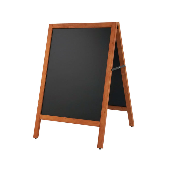 Lavagna a Cavalletto Magnetica 60x78 cm Cornice in Legno di Faggio Dark Wood