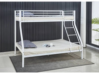 Letto a castello "LEO" - Bianco - Metallo