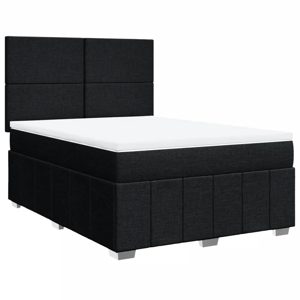 Giroletto a Molle con Materasso Nero 140x190 cm in Tessuto 3293958