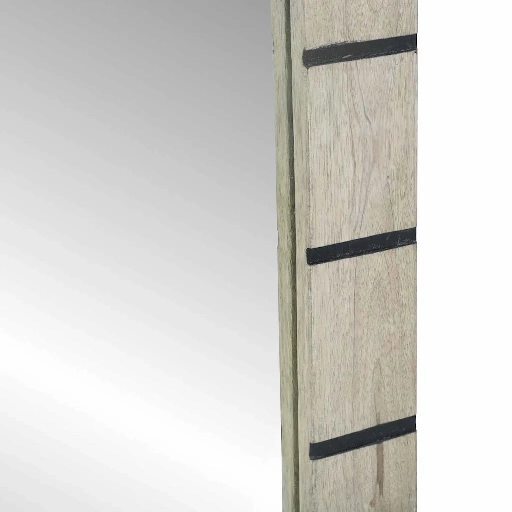 vidaXL Specchio da bagno con specchio Marrone, argento 50 x 70 x 30 cm
