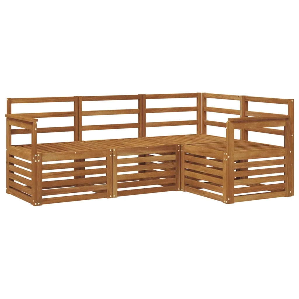 Set divani 4 pcs Naturale Legno di Acacia Massello 3374714