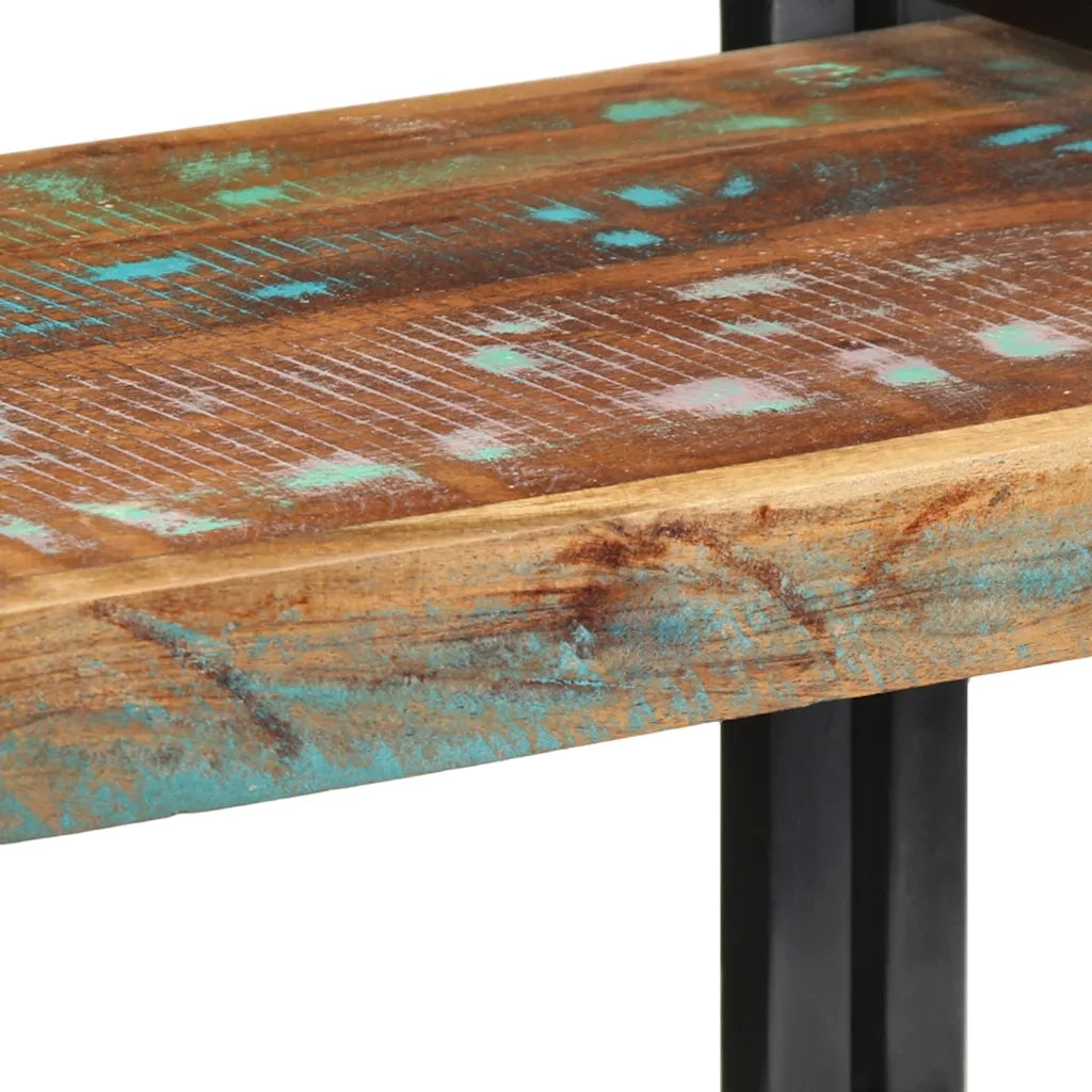 Mensola da Parete Multicolore in Legno Massello di Recupero 4017483