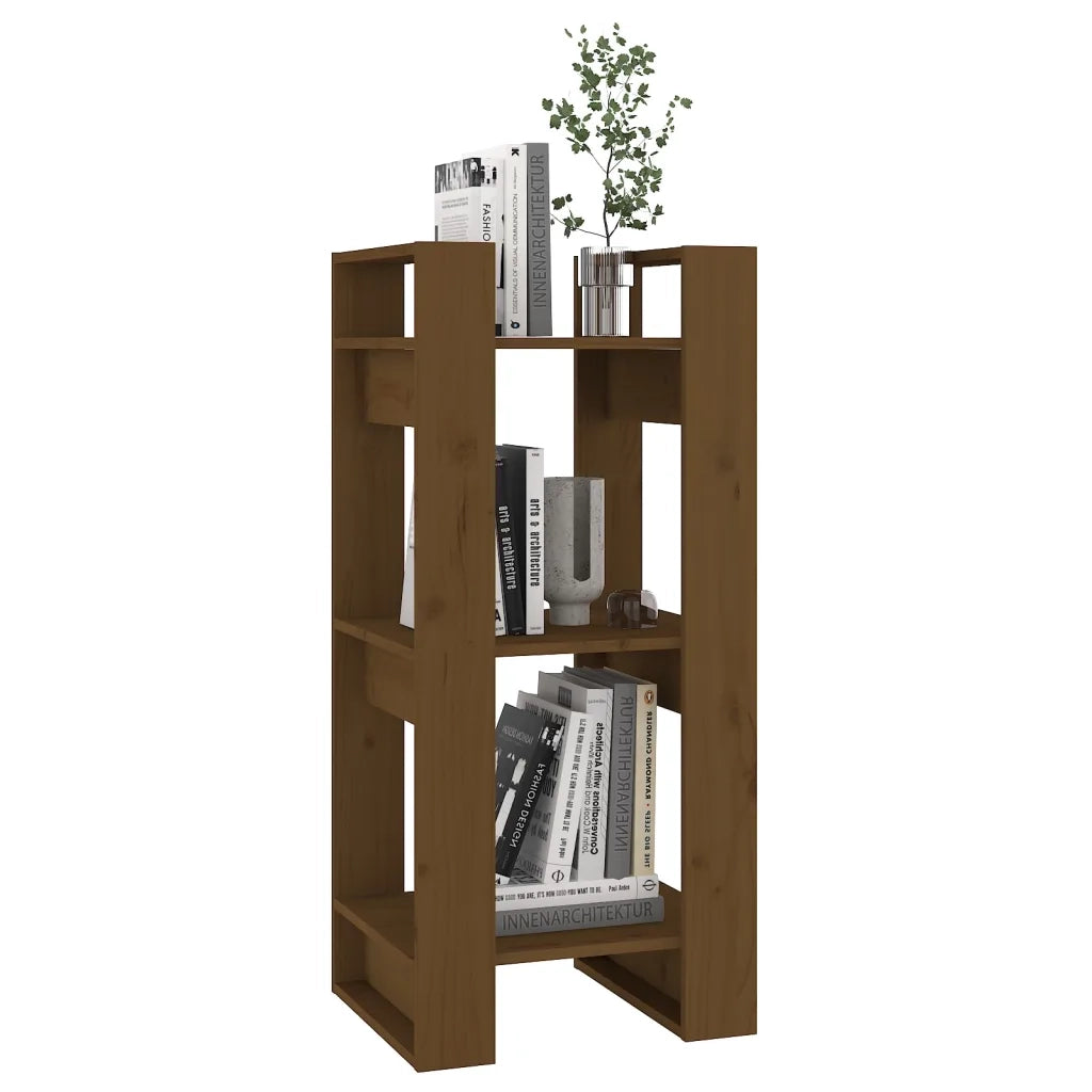 Libreria Divisorio-Scaffale per Libri-Mobile di Stoccaggio ambra 41x35x91 cm in Legno Massello