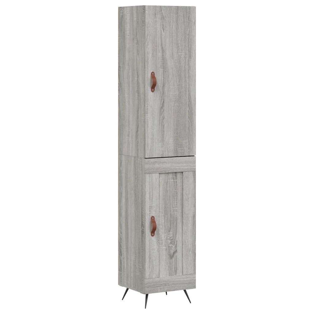 Buffet credenza cassettiera armadio mobile contenitore organizer cucina soggiorno salotto rovere Sonoma alto 34,5 x 34 x 180 cm legno ingegnerizzato grigio 02_0035210