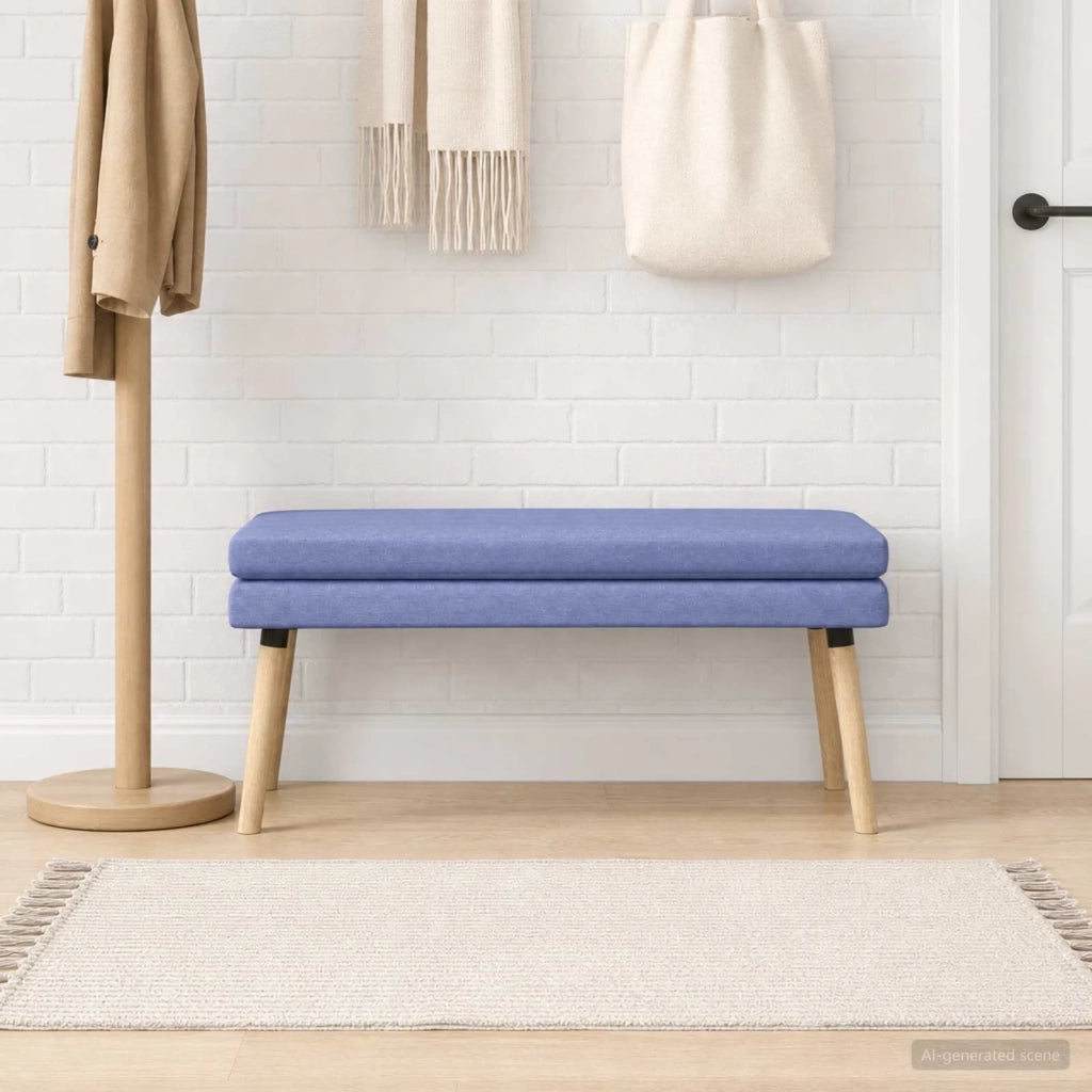 Panchina a doppio strato Blu jeans 110 x 40 x 47 cm Tessuto 42038458
