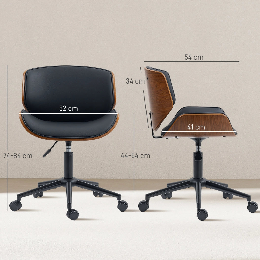 Sedia da ufficio ergonomica ¨C zephmum ¨C nero 52x54x84 cm