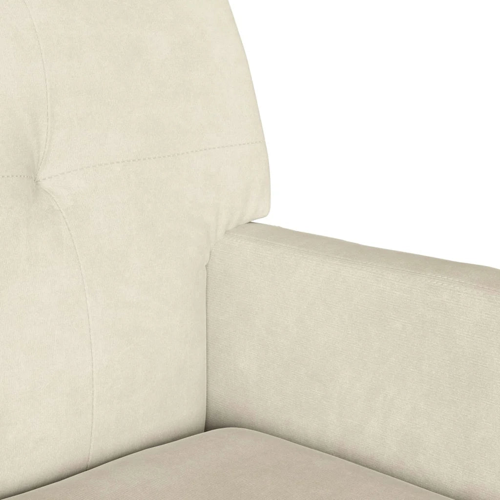 Panca Chesterfield Crema 112 x 65,5 x 75 cm Velluto