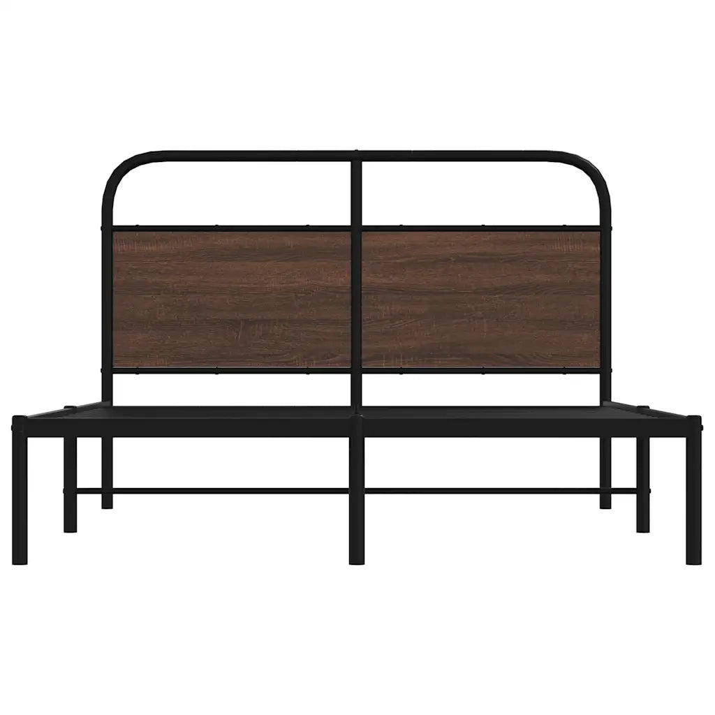 Letto matrimoniale | Letto per adulti | Giroletto senza Materasso Rovere Marrone 120x200 cm Truciolato