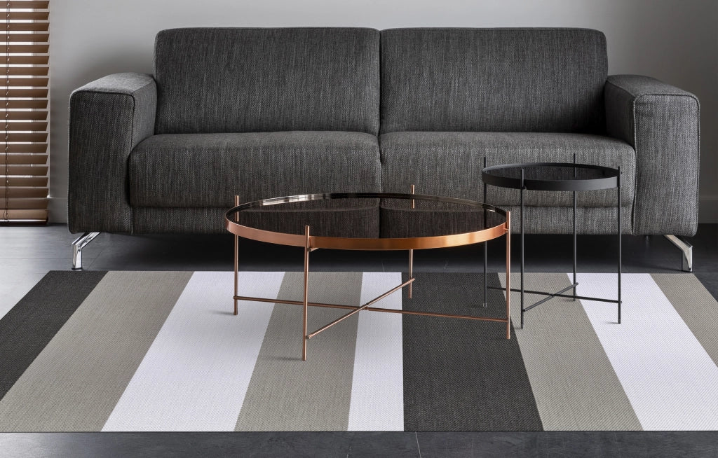 Tappeto vinilico di alta qualità righe grigio 80x150