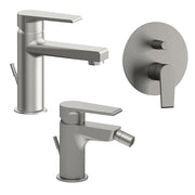 Set miscelatori lavabo bidet e doccia incasso spazzolato Mariani Artic