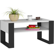 Tavolino da caffè AKORD DOMI Bianca 92 cm Colore Nero 92x53x45 cm