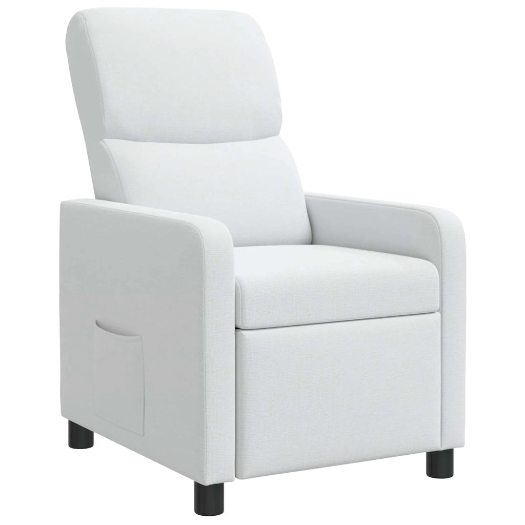 Divano Sedia-Poltrona reclinabile Bianco Tessuto 339045