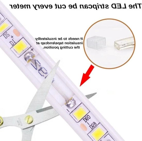 Illuminazione Esterna Acqua Resistente IP67 Bianco Freddo 3 Metro Striscia LED 220V Alternata - Prese EU - 5730 Strisce Flessibili di Illuminazione Esterna - Esterno - Impermeabile