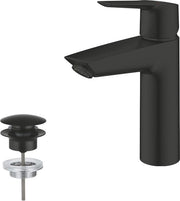 Fonteinkraan Start M-formaat in nero matte con risparmio d'acqua e attrezzatura di installazione - connessione flessibile