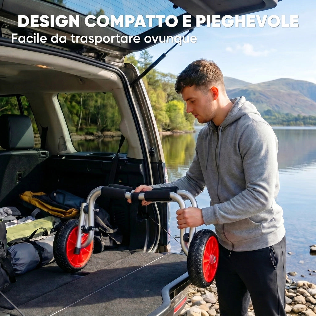 Carrello Pieghevole per Kayak ¨C zephmum ¨C Pneumatici 25cm