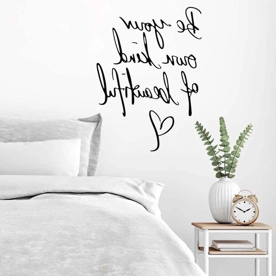 Inspirazioni per il proprio stile Be Your Own Kind of Beautiful - Citazioni motivazionali - Decorazione per parete per camera da letto e soggiorno