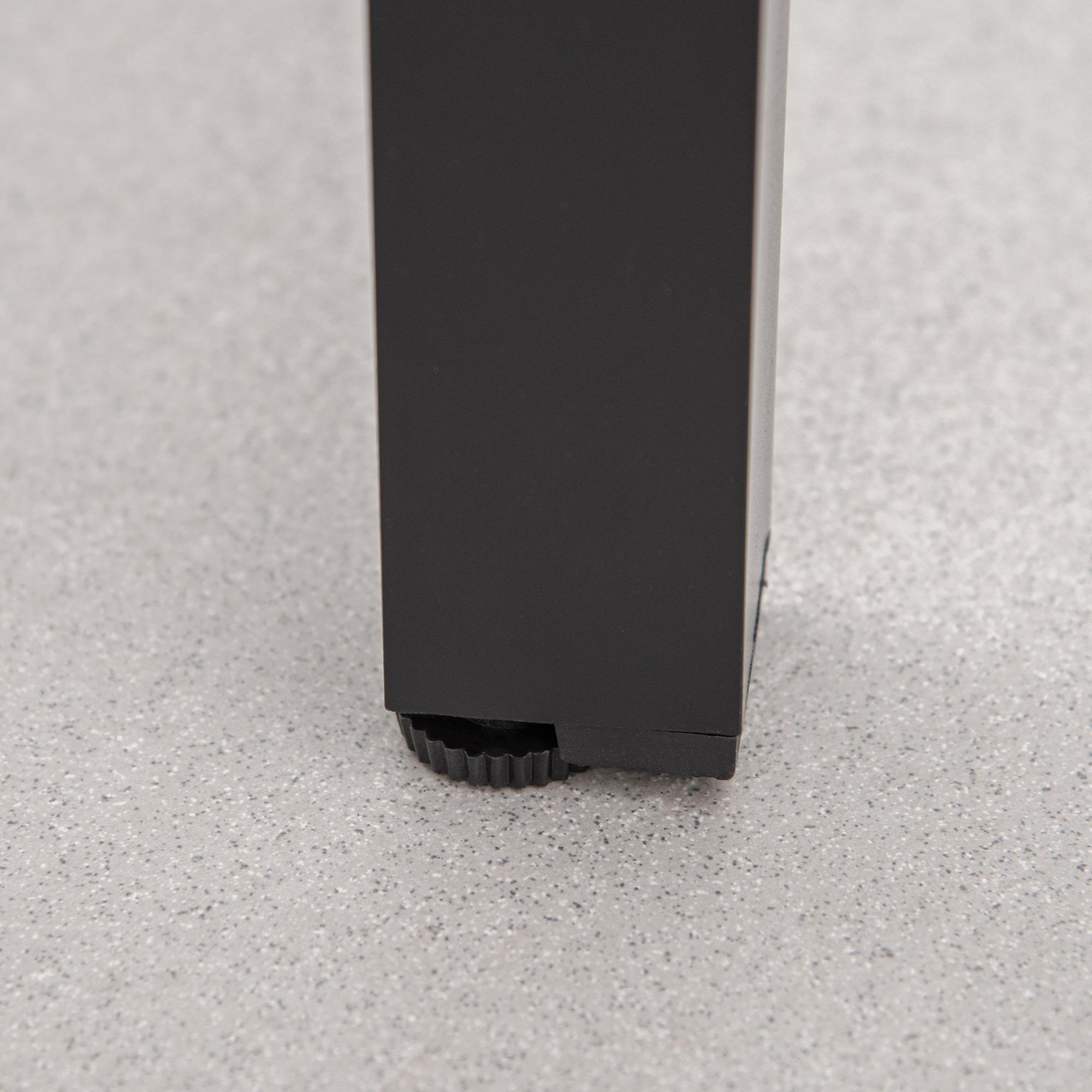 Set Tavolo e 4 Sedie da Giardino in Alluminio e Texteline Nero