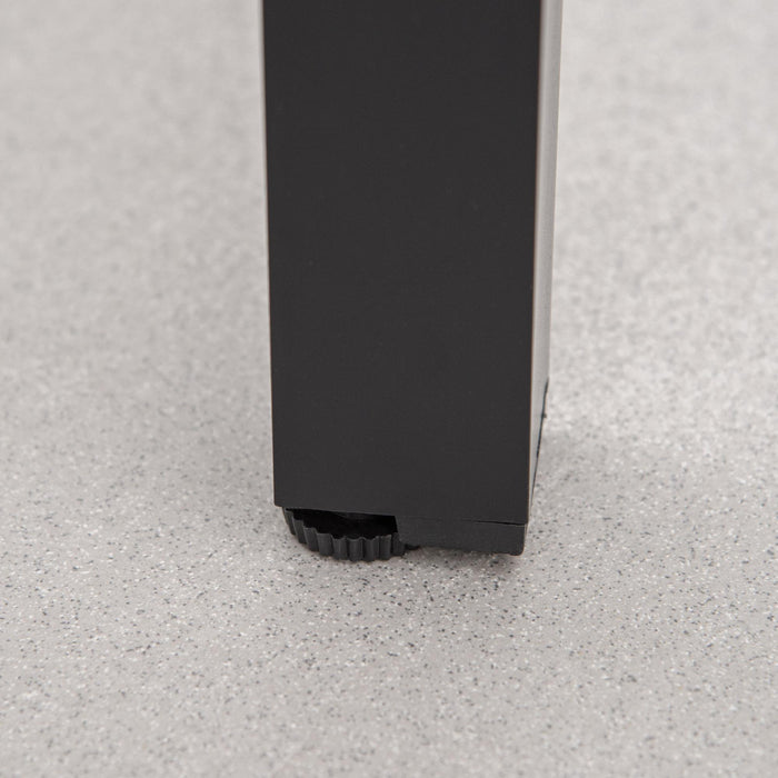 Set Tavolo e 4 Sedie da Giardino in Alluminio e Texteline Nero