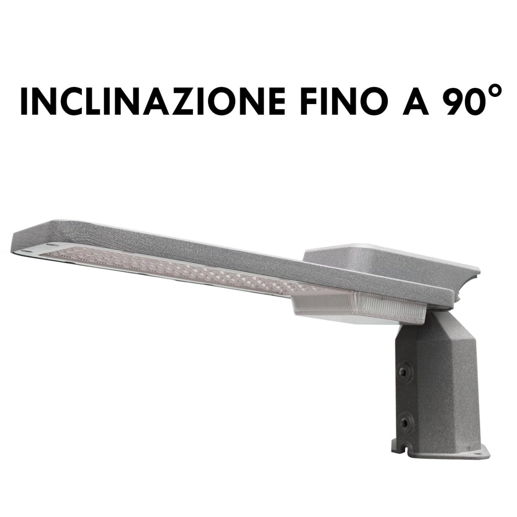 Faro armatura stradale IP65 LED 50W illuminazione pubblica viali parchi inclinabile 90 gradi luce naturale 4000K 230V