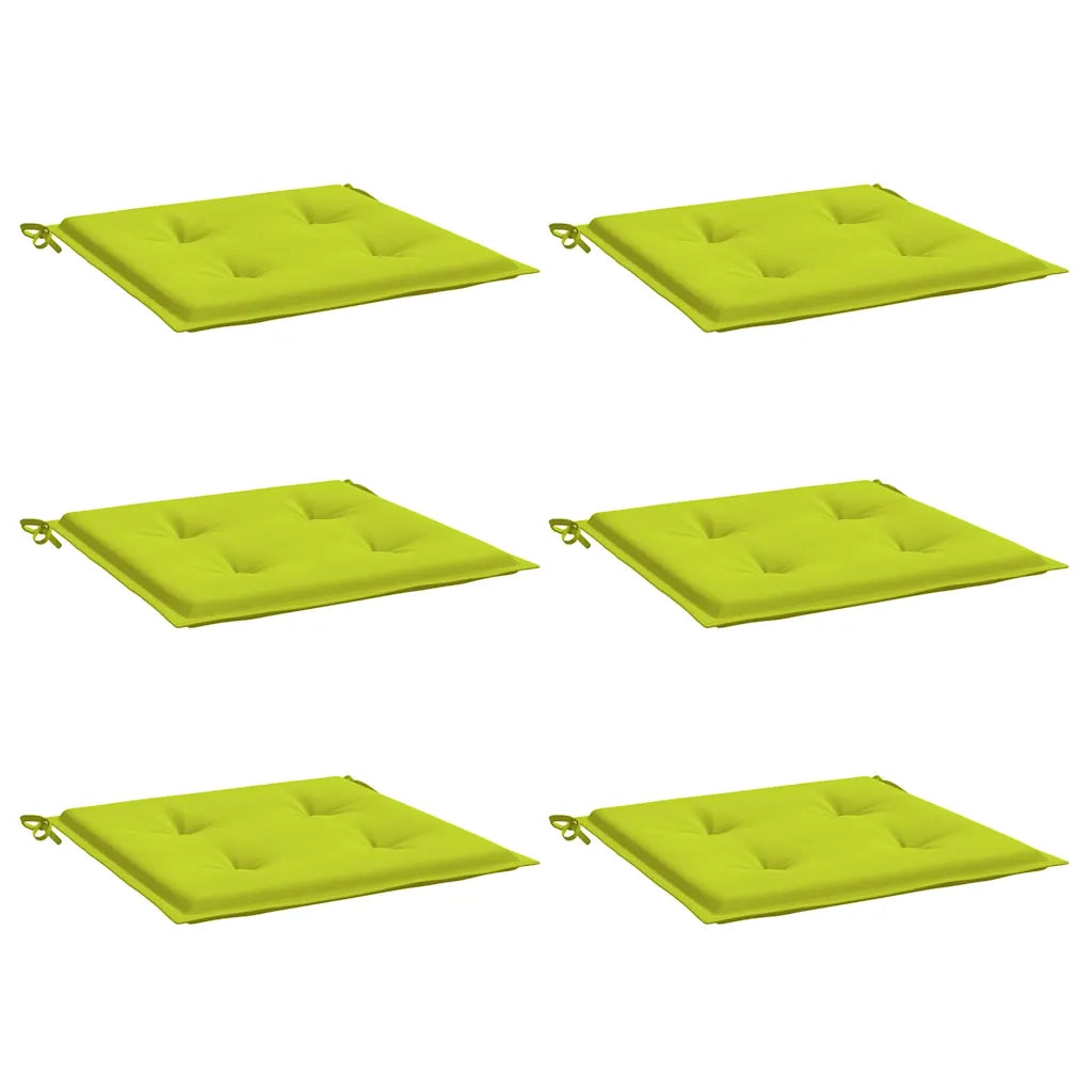 Cuscini per Sedia 6 pz Verde Intenso 40x40x4 cm Tessuto Oxford