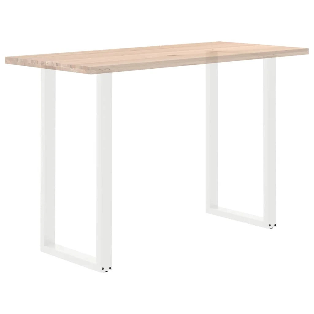 Set di 2 gambe robuste per tavolo da bar a forma di U con piedini regolabili 60 x 110 cm acciaio bianco 02_0057489