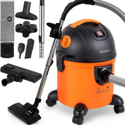 Aspirapolvere Wet Dry 1200W Sacco 15L Contenitore con Accessori Pulitore Pavimento Sporco