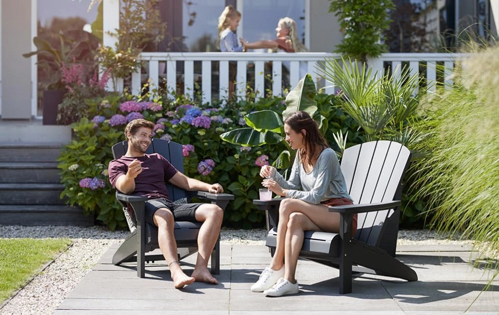 Sedia Poltrona da Giardino Alpine Adirondack Graphite 80,5 x 92 x 100,5 cm