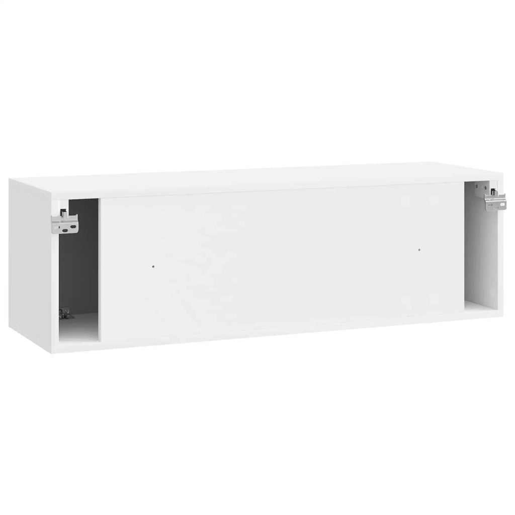 Mobile Porta TV da Muro Bianco Lucido 98 x 31 x 30 cm 898559