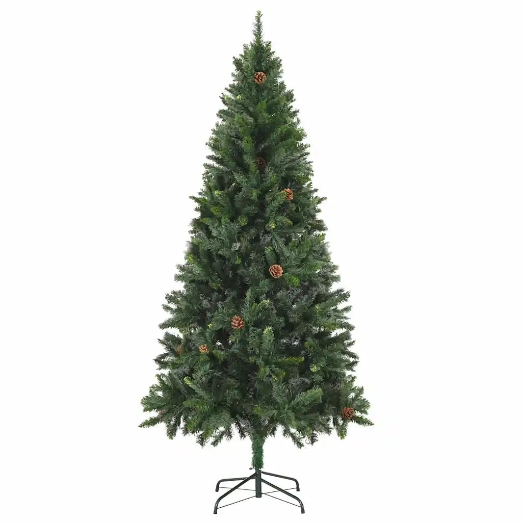 Albero di Natale Preilluminato con Palline e Pigne 180 cm 3077893