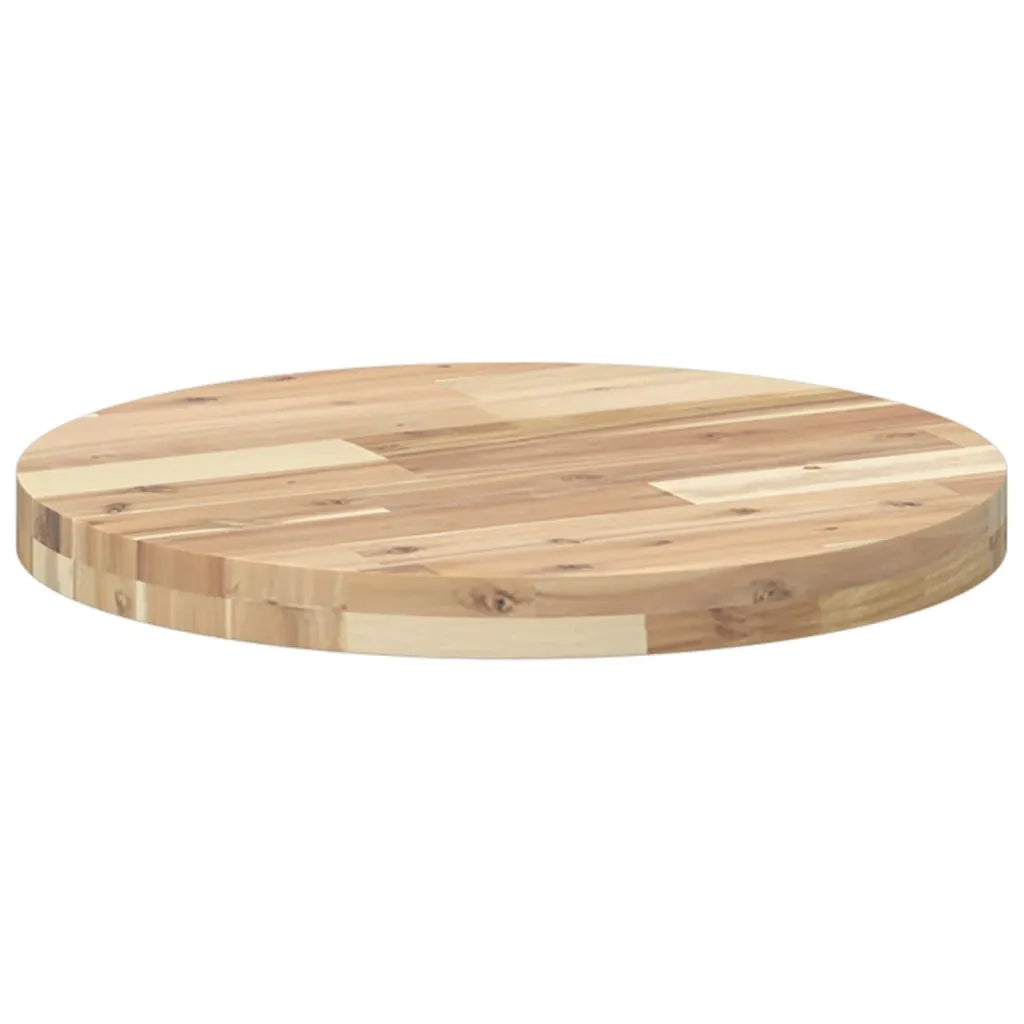 Piano Tavolo | Superficie Tavolo | Piano Scrivania Rotondo ?50x4 cm in Legno Massello di Acacia